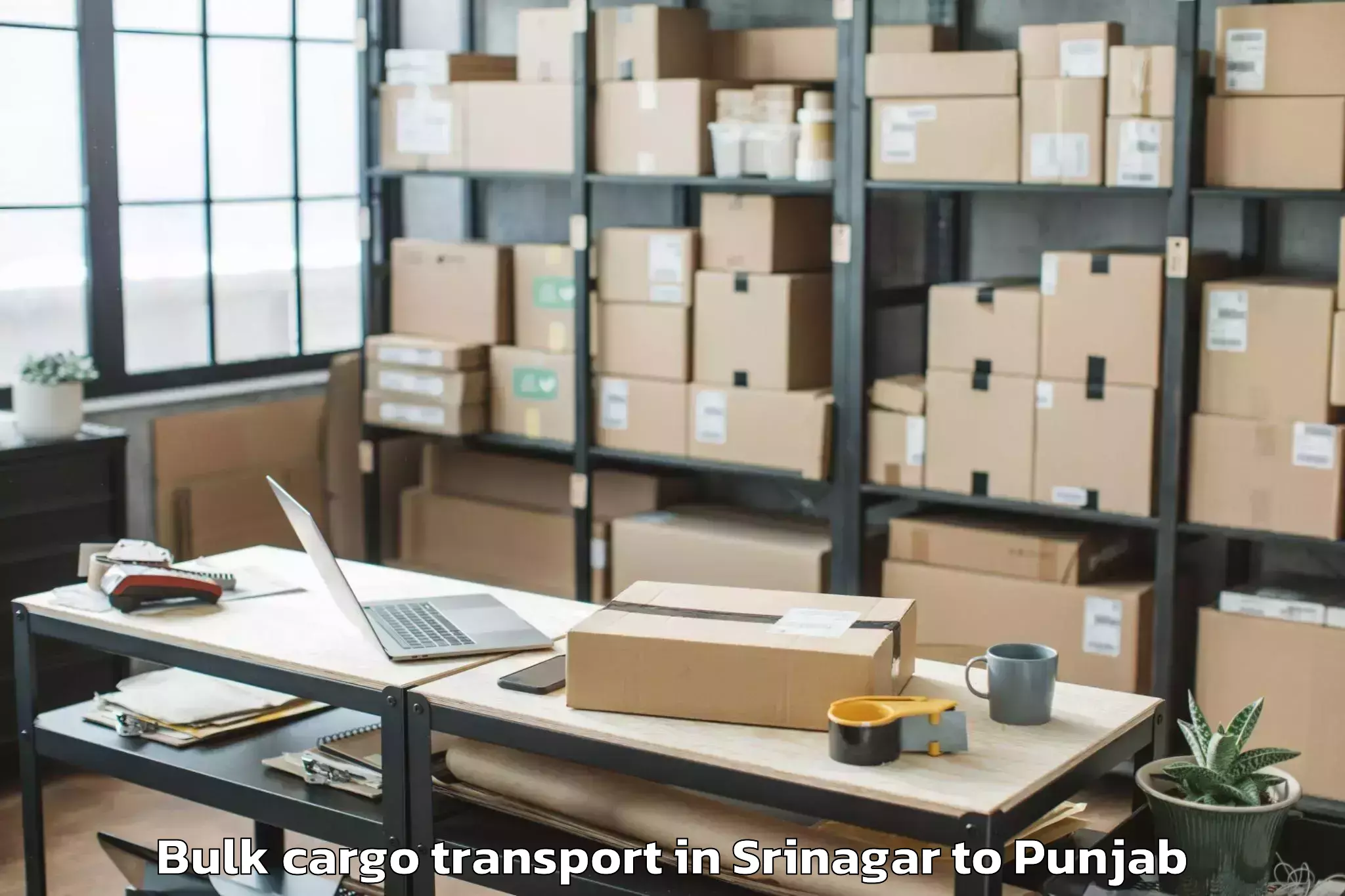 Affordable Srinagar to Siswan Bulk Cargo Transport